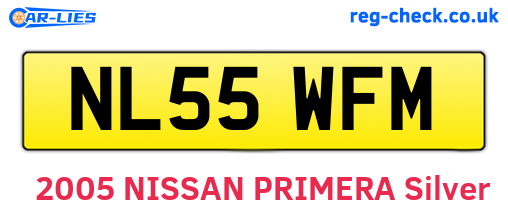 NL55WFM are the vehicle registration plates.
