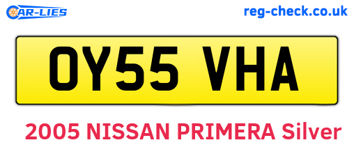 OY55VHA are the vehicle registration plates.