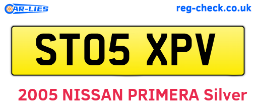 ST05XPV are the vehicle registration plates.