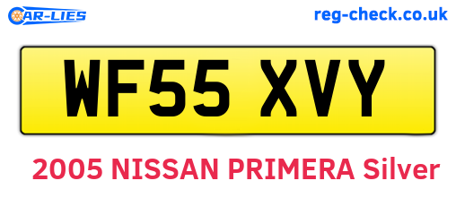 WF55XVY are the vehicle registration plates.