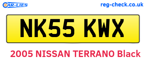 NK55KWX are the vehicle registration plates.