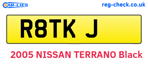 R8TKJ are the vehicle registration plates.
