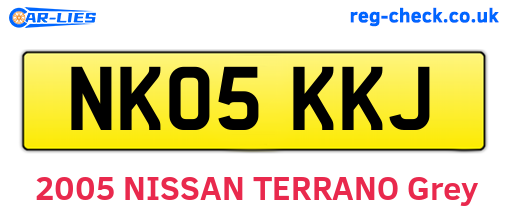 NK05KKJ are the vehicle registration plates.