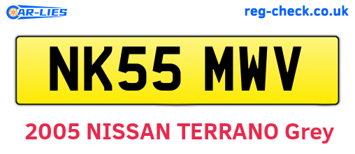NK55MWV are the vehicle registration plates.