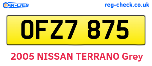 OFZ7875 are the vehicle registration plates.