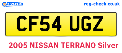 CF54UGZ are the vehicle registration plates.