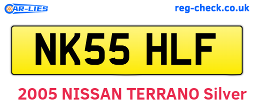 NK55HLF are the vehicle registration plates.