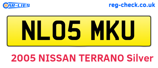 NL05MKU are the vehicle registration plates.