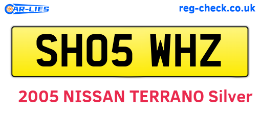 SH05WHZ are the vehicle registration plates.