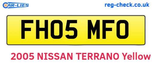 FH05MFO are the vehicle registration plates.
