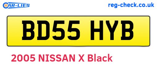 BD55HYB are the vehicle registration plates.