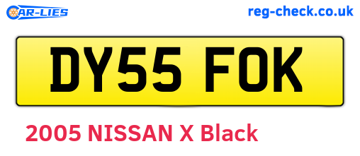 DY55FOK are the vehicle registration plates.