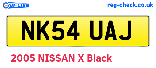 NK54UAJ are the vehicle registration plates.
