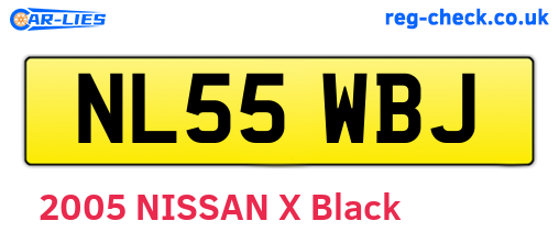 NL55WBJ are the vehicle registration plates.