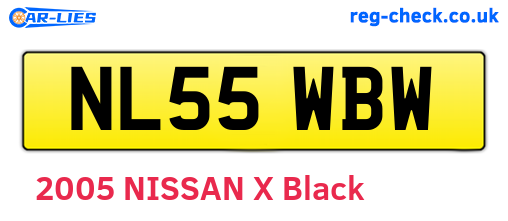NL55WBW are the vehicle registration plates.
