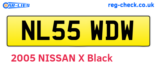 NL55WDW are the vehicle registration plates.
