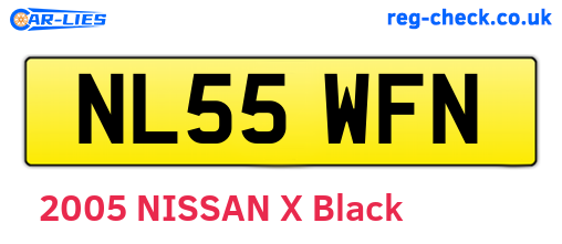 NL55WFN are the vehicle registration plates.