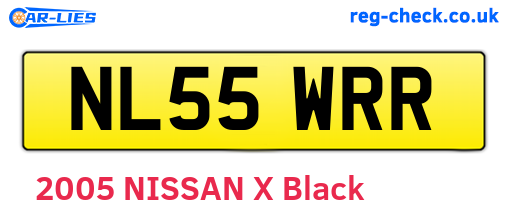 NL55WRR are the vehicle registration plates.