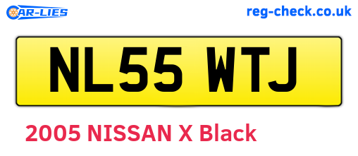 NL55WTJ are the vehicle registration plates.
