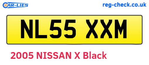 NL55XXM are the vehicle registration plates.