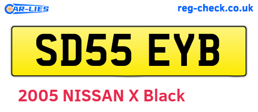 SD55EYB are the vehicle registration plates.