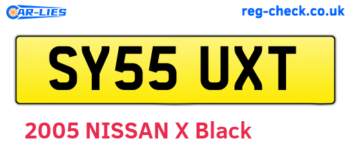 SY55UXT are the vehicle registration plates.