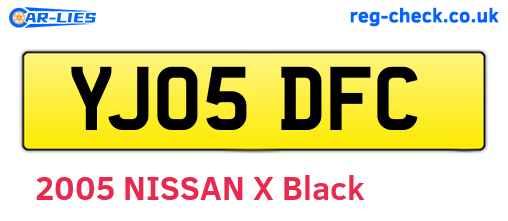 YJ05DFC are the vehicle registration plates.