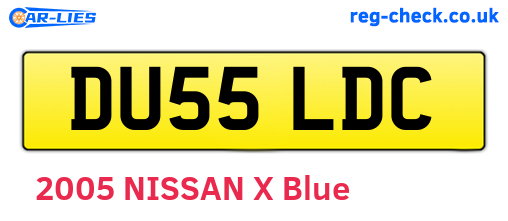 DU55LDC are the vehicle registration plates.
