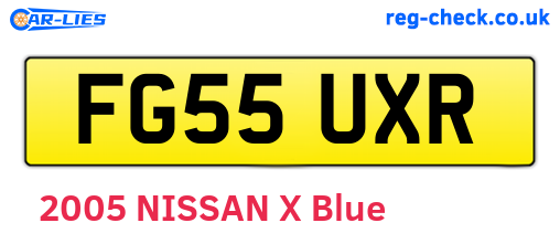 FG55UXR are the vehicle registration plates.
