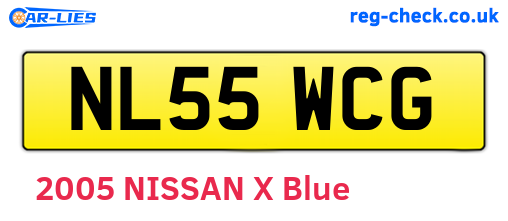 NL55WCG are the vehicle registration plates.