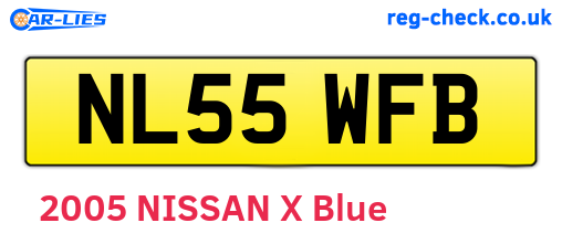 NL55WFB are the vehicle registration plates.