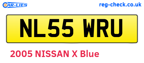 NL55WRU are the vehicle registration plates.