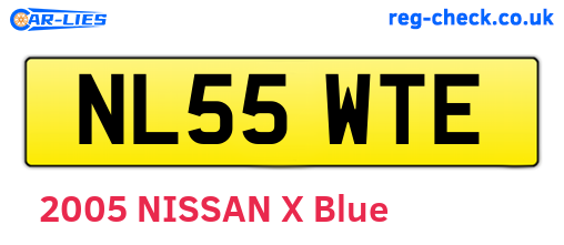NL55WTE are the vehicle registration plates.