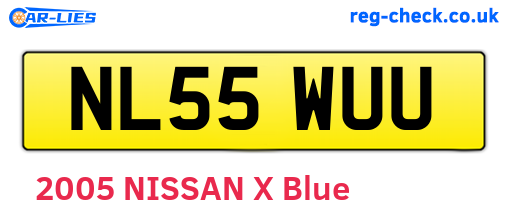 NL55WUU are the vehicle registration plates.