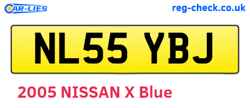 NL55YBJ are the vehicle registration plates.