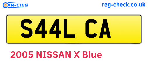 S44LCA are the vehicle registration plates.