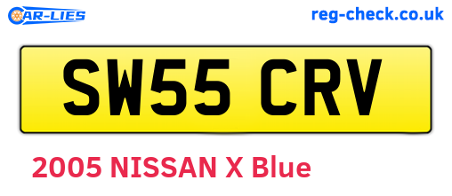 SW55CRV are the vehicle registration plates.