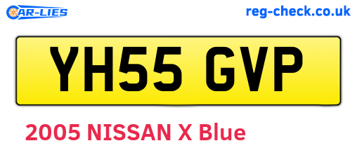 YH55GVP are the vehicle registration plates.