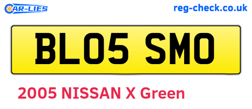 BL05SMO are the vehicle registration plates.