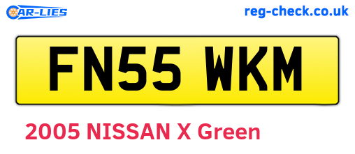 FN55WKM are the vehicle registration plates.