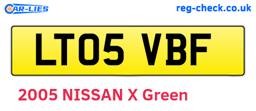 LT05VBF are the vehicle registration plates.