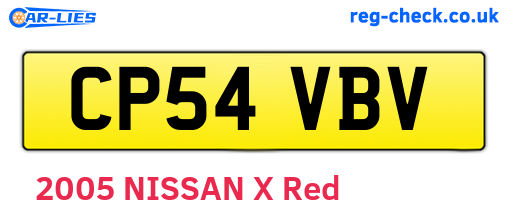CP54VBV are the vehicle registration plates.