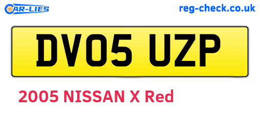 DV05UZP are the vehicle registration plates.