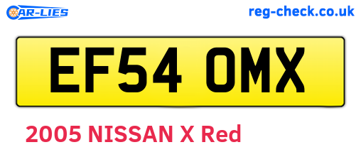 EF54OMX are the vehicle registration plates.