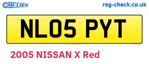 NL05PYT are the vehicle registration plates.