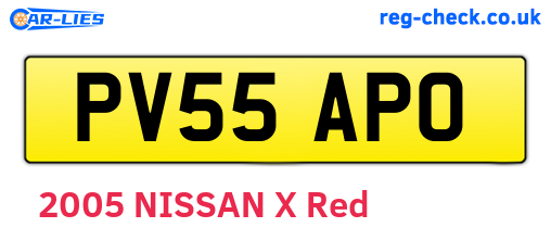 PV55APO are the vehicle registration plates.