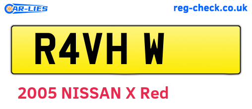 R4VHW are the vehicle registration plates.