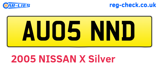 AU05NND are the vehicle registration plates.