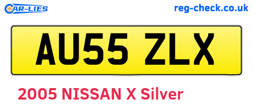 AU55ZLX are the vehicle registration plates.