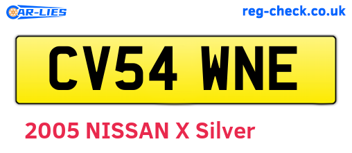 CV54WNE are the vehicle registration plates.